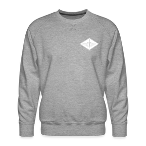 Men's White Diamond Crewneck Sweatshirt - heather grey