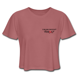 Women's Imminent Threat Cropped Tee - mauve