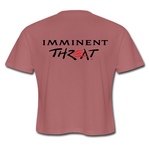 Women's Imminent Threat Cropped Tee - mauve