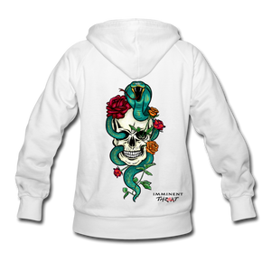 Women's Color Snake & Skull Hoodie - white