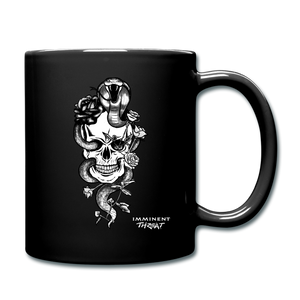 White Snake & Skull Color Mug - black