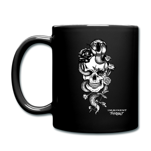 White Snake & Skull Color Mug - black