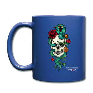 Color Snake & Skull Full Color Mug - royal blue