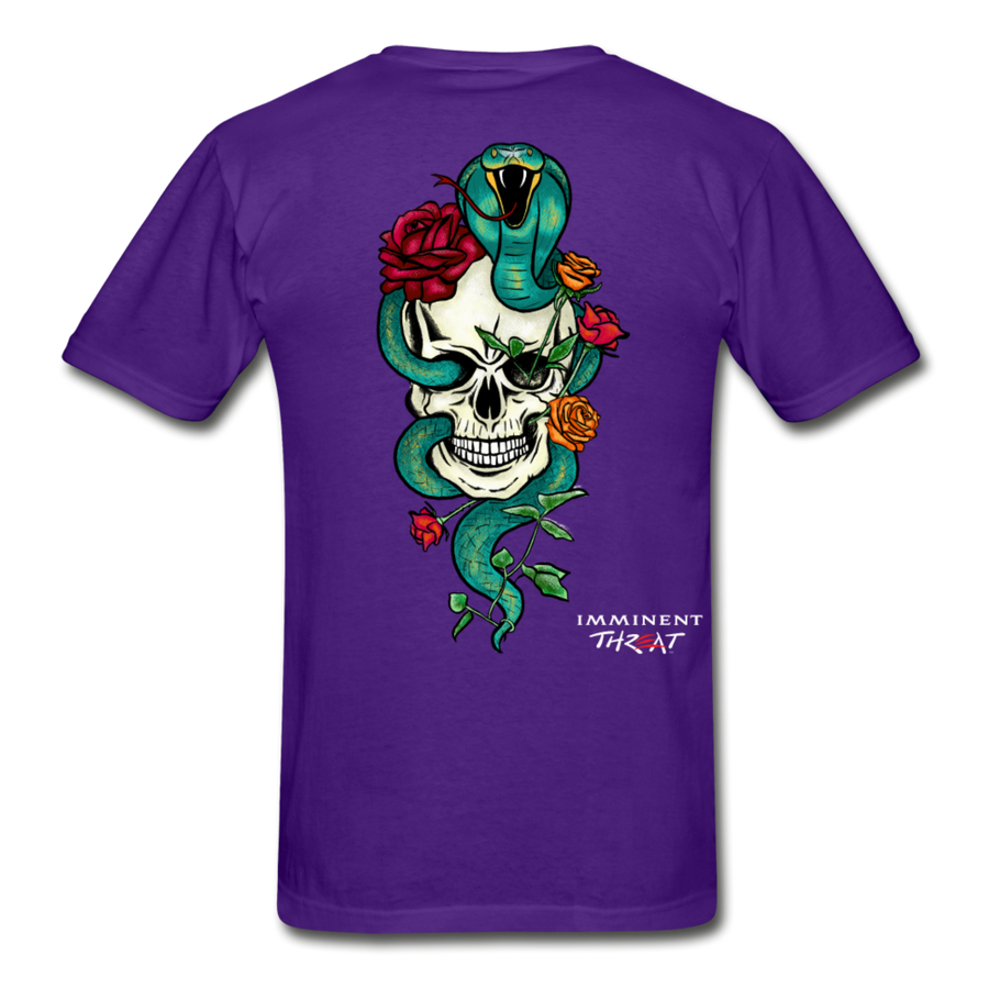 Big & Tall Tee - Color Snake & Skull - purple