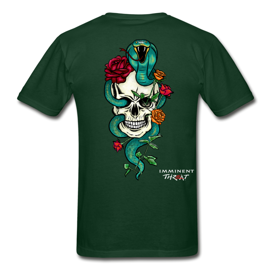 Big & Tall Tee - Color Snake & Skull - forest green