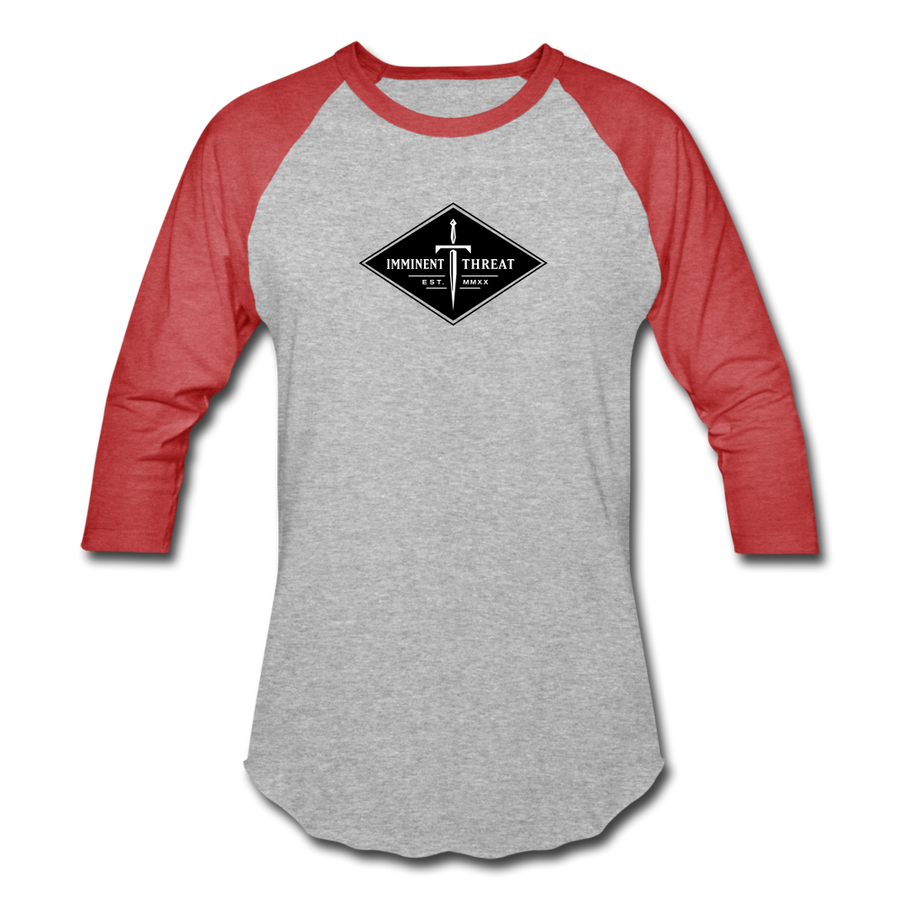 Men's Black Diamond Baseball Tee - heather gray/red