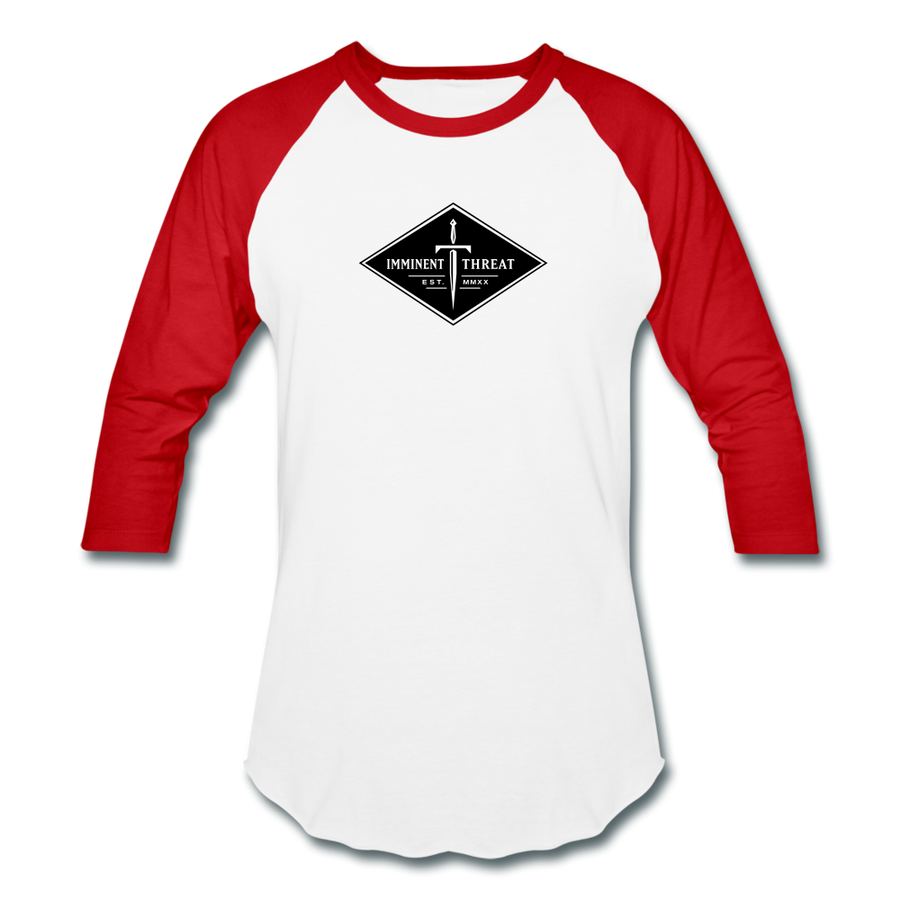 Men's Black Diamond Baseball Tee - white/red