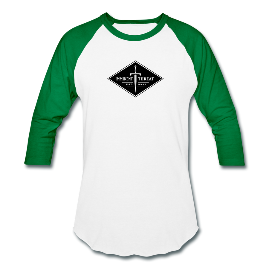 Men's Black Diamond Baseball Tee - white/kelly green