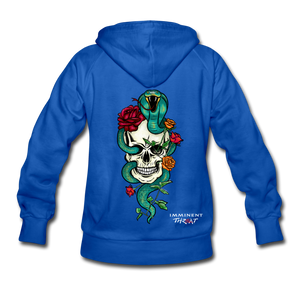 Women's Color Snake & Skull Hoodie - royal blue
