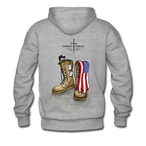 Heavy Blend Military Boots Hoodie - heather gray
