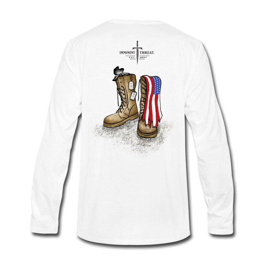 Men's Military Boots Long Sleeve - white