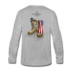 Men's Military Boots Long Sleeve - heather gray