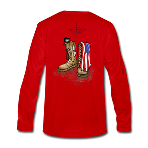 Men's Military Boots Long Sleeve - red