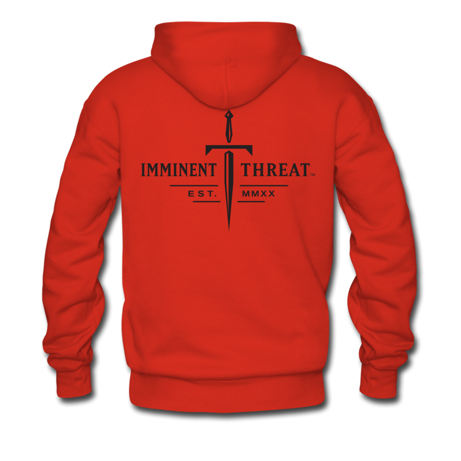 Heavy Blend White Dagger Adult Hoodie - red