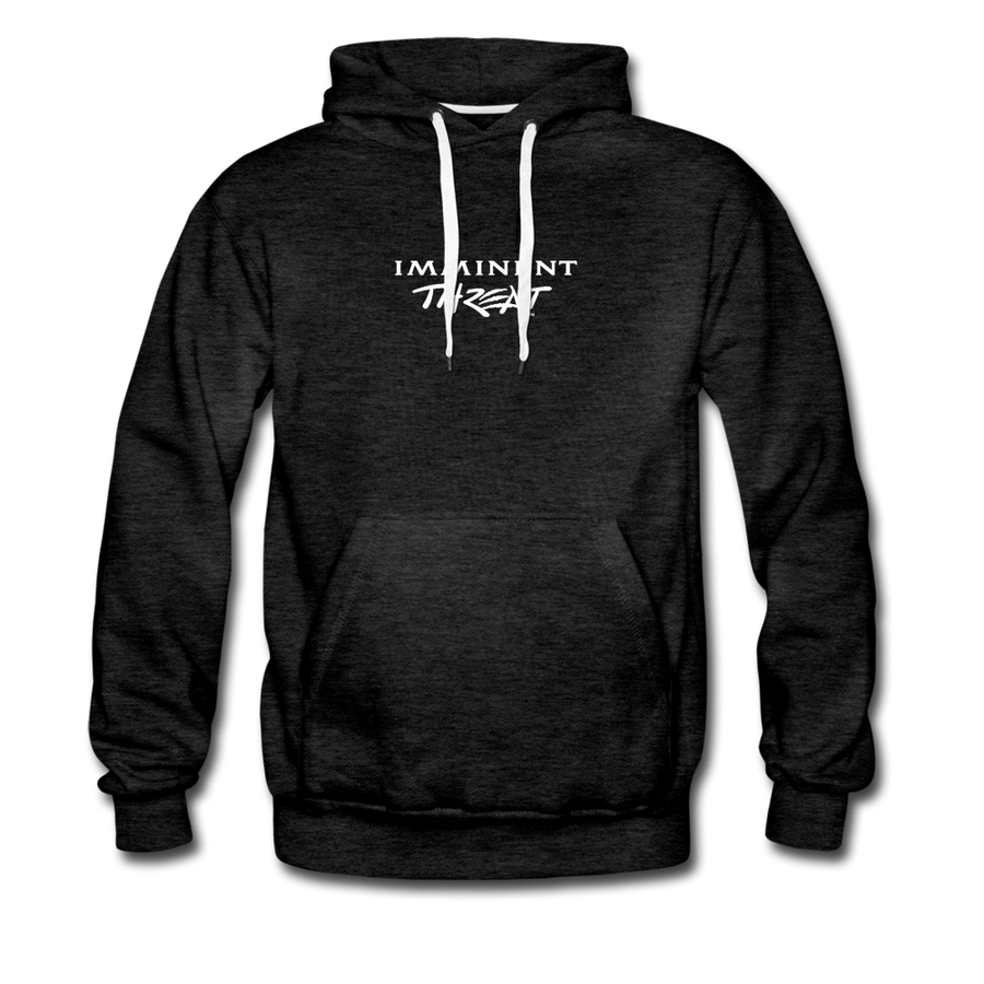 Heavy Blend White IT Script Adult Hoodie - charcoal gray