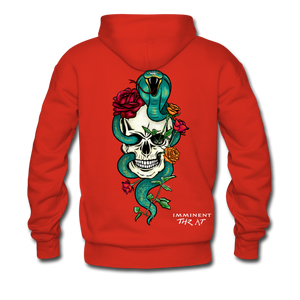Heavy Blend Skull & Snake Adult Hoodie - red