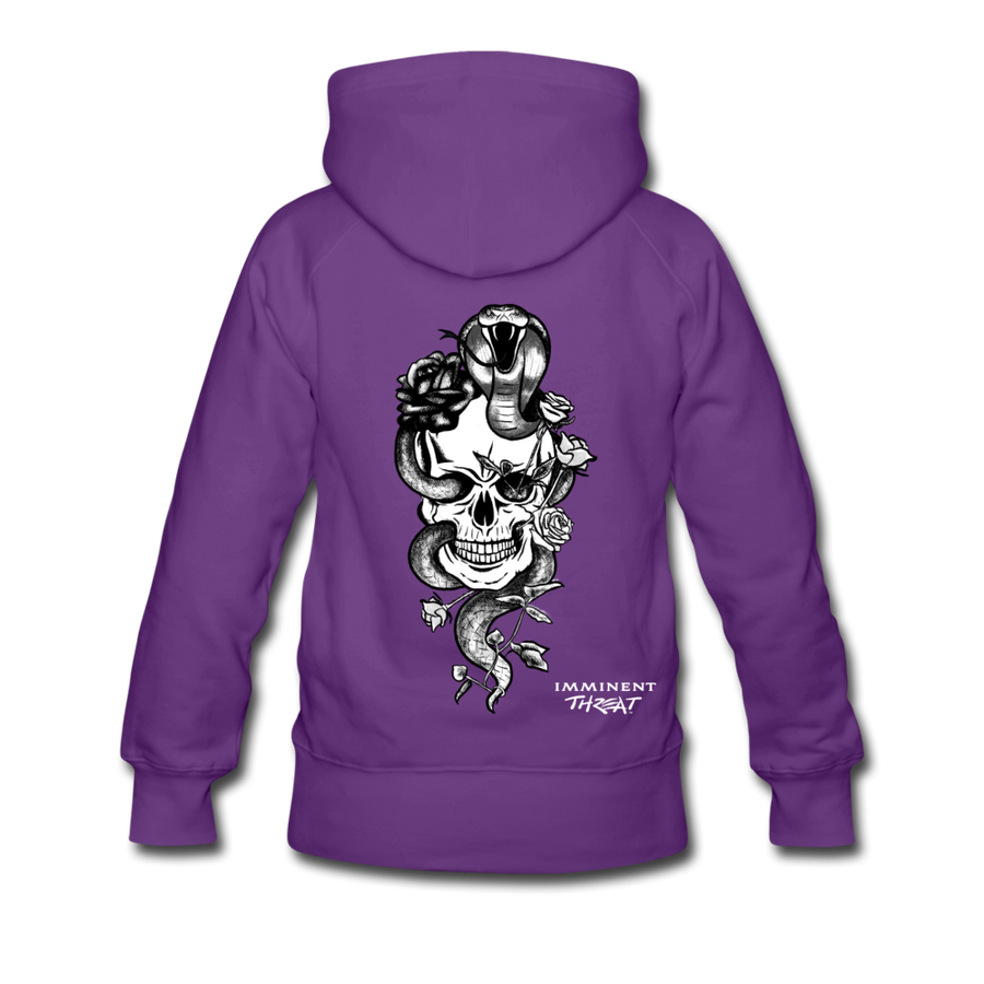 Women’s Snake & Skull Premium Hoodie - purple