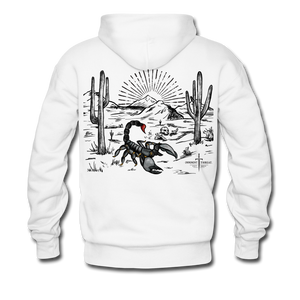 Desert Scorpion Men’s Premium Hoodie - white