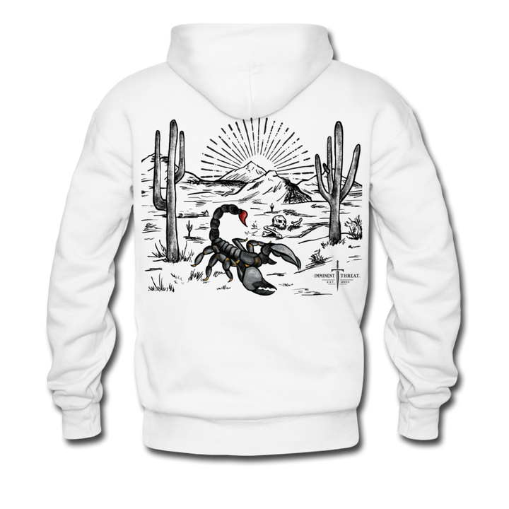 Desert Scorpion Men’s Premium Hoodie - white