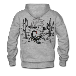 Desert Scorpion Men’s Premium Hoodie - heather gray