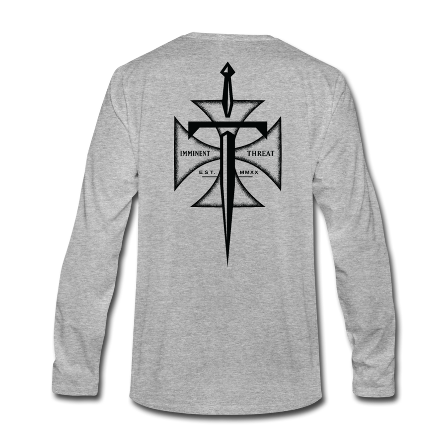 Men's Maltese Cross Long Sleeve - heather gray