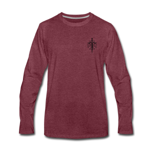 Men's Maltese Cross Long Sleeve - heather burgundy