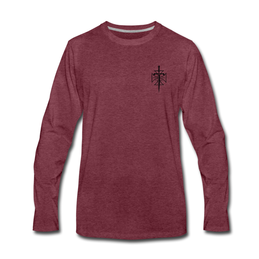 Men's Maltese Cross Long Sleeve - heather burgundy
