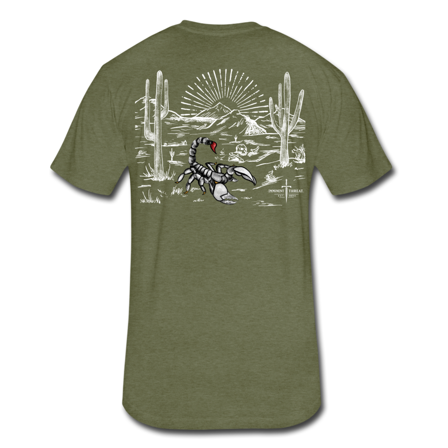 Men's Desert Scorpion Tee - heather military green