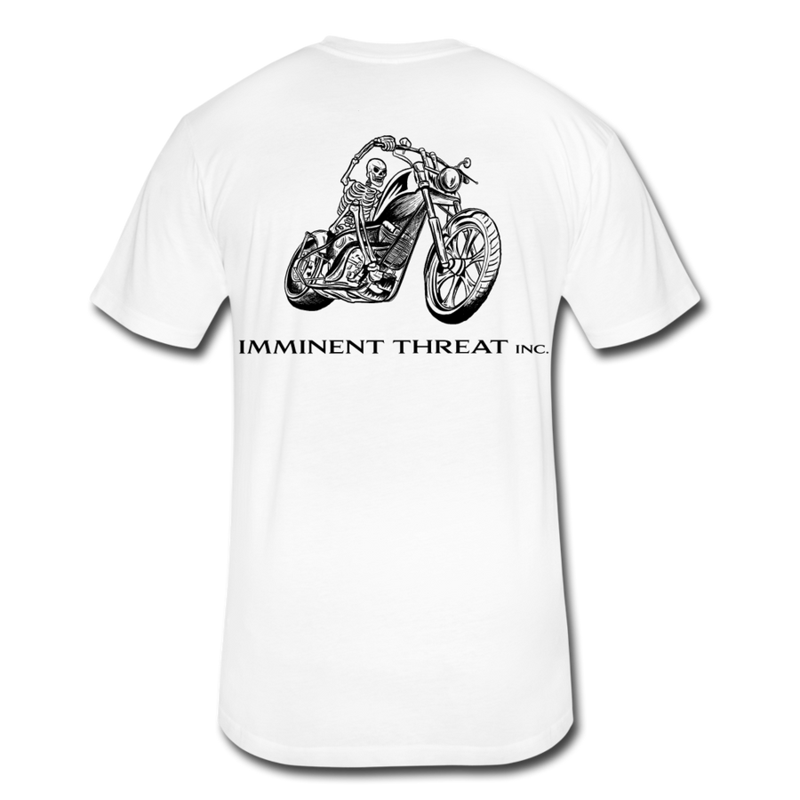 Men's Skeleton Motorcycle Tee - white