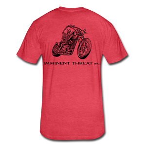 Men's Skeleton Motorcycle Tee - heather red