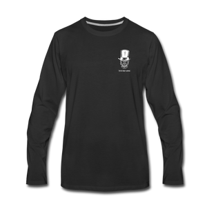 Top Hat Skull Men's Premium Long Sleeve T-Shirt - black