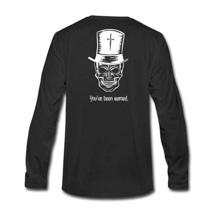 Top Hat Skull Men's Premium Long Sleeve T-Shirt - black