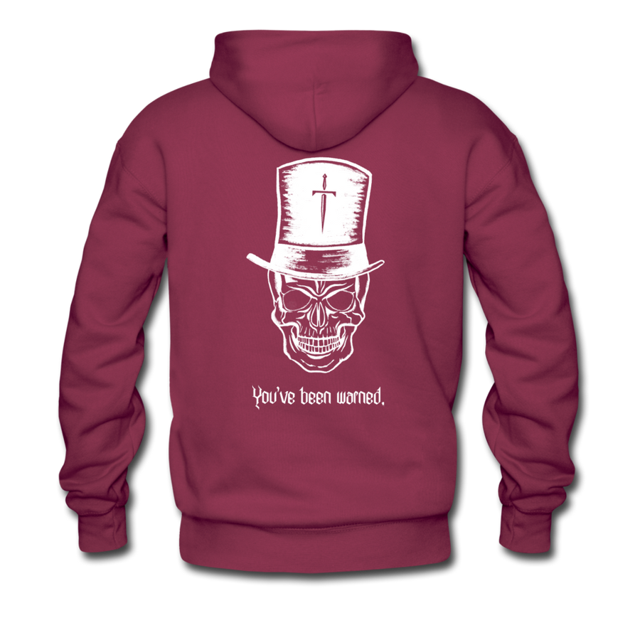 Top Hat Skull Men’s Premium Hoodie - burgundy