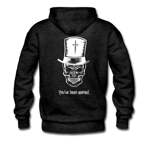Top Hat Skull Men’s Premium Hoodie - charcoal gray