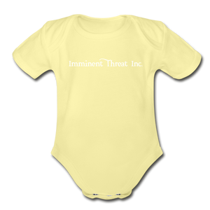 Organic B&W Mermaid Baby Bodysuit - washed yellow
