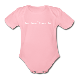 Organic B&W Mermaid Baby Bodysuit - light pink