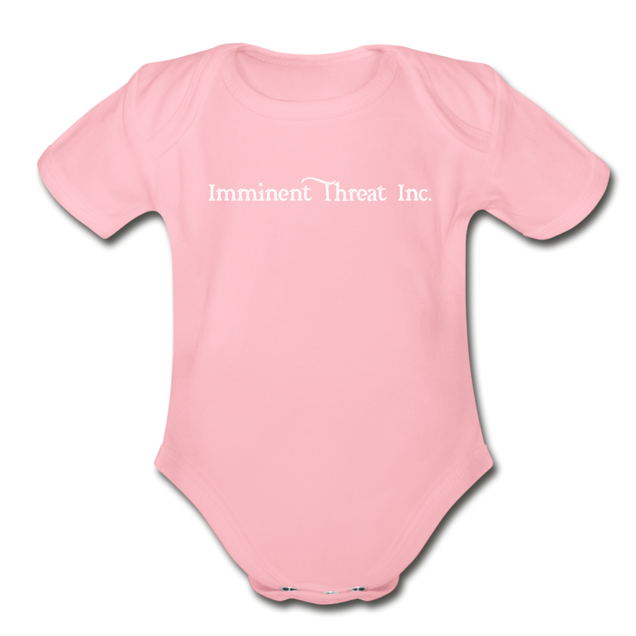 Organic B&W Mermaid Baby Bodysuit - light pink
