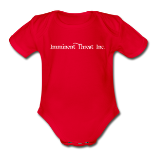 Organic B&W Mermaid Baby Bodysuit - red