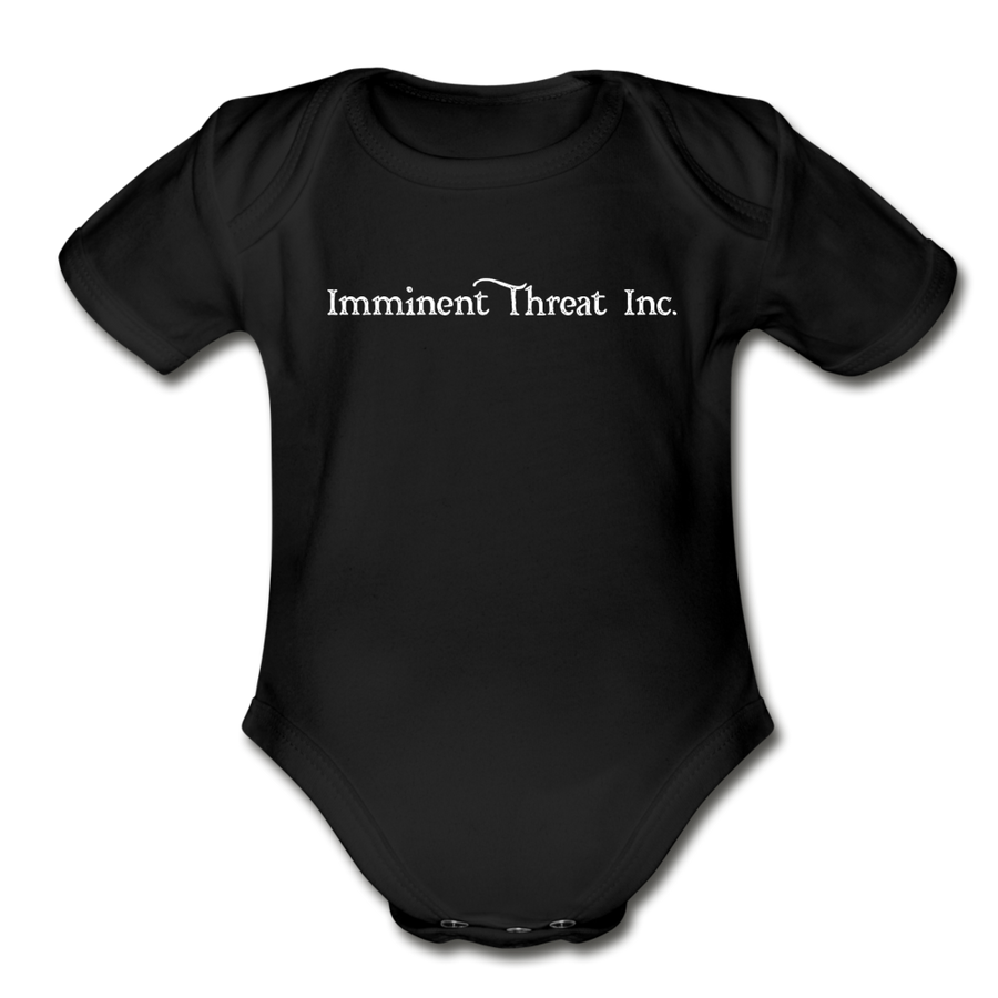 Organic B&W Mermaid Baby Bodysuit - black