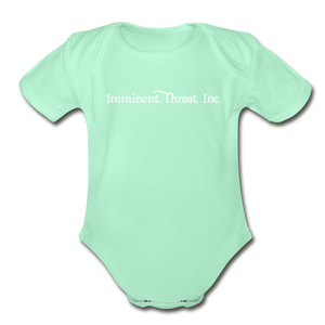 Organic B&W Mermaid Baby Bodysuit - light mint