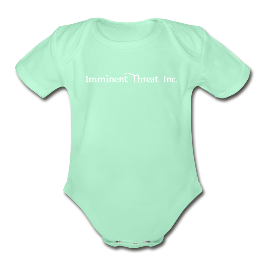 Organic B&W Mermaid Baby Bodysuit - light mint