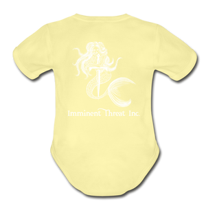 Organic Ghost Mermaid Baby Bodysuit - washed yellow
