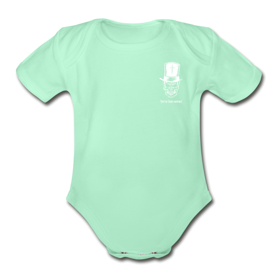 Organic Top Hat Baby Bodysuit - light mint