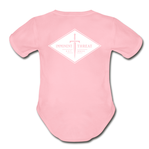 Organic Diamond Baby Bodysuit - light pink