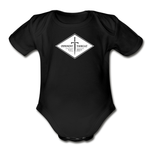 Organic Diamond Baby Bodysuit - black