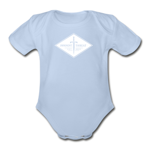 Organic Diamond Baby Bodysuit - sky