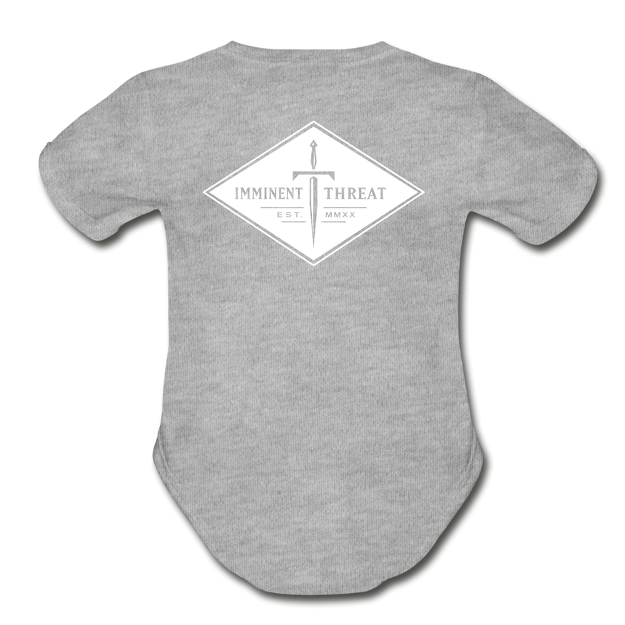 Organic Diamond Baby Bodysuit - heather gray