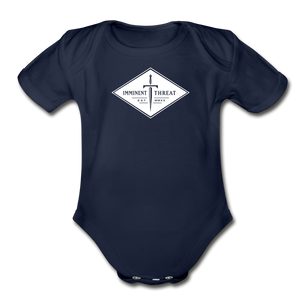 Organic Diamond Baby Bodysuit - dark navy