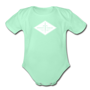 Organic Diamond Baby Bodysuit - light mint
