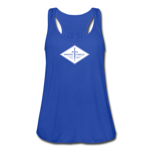 Women's Flowy Diamond Tank - royal blue